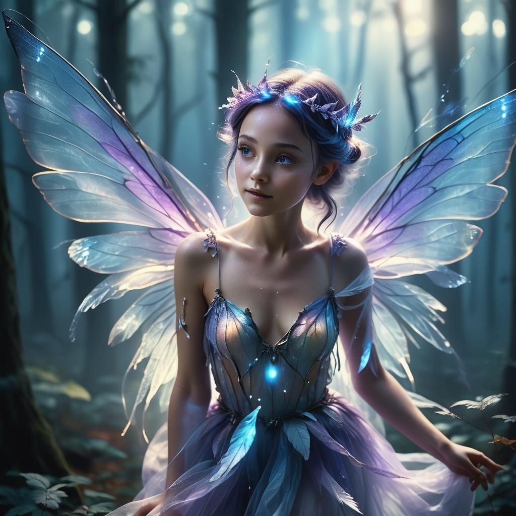 Ethereal Forest Fairy in Hyper-Realistic Digital Art