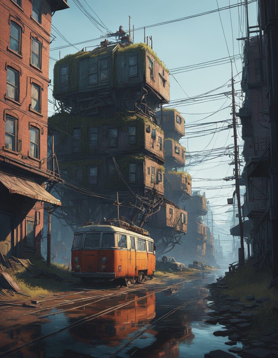 Realistic Futuristic Cityscape in High-End Photorealism