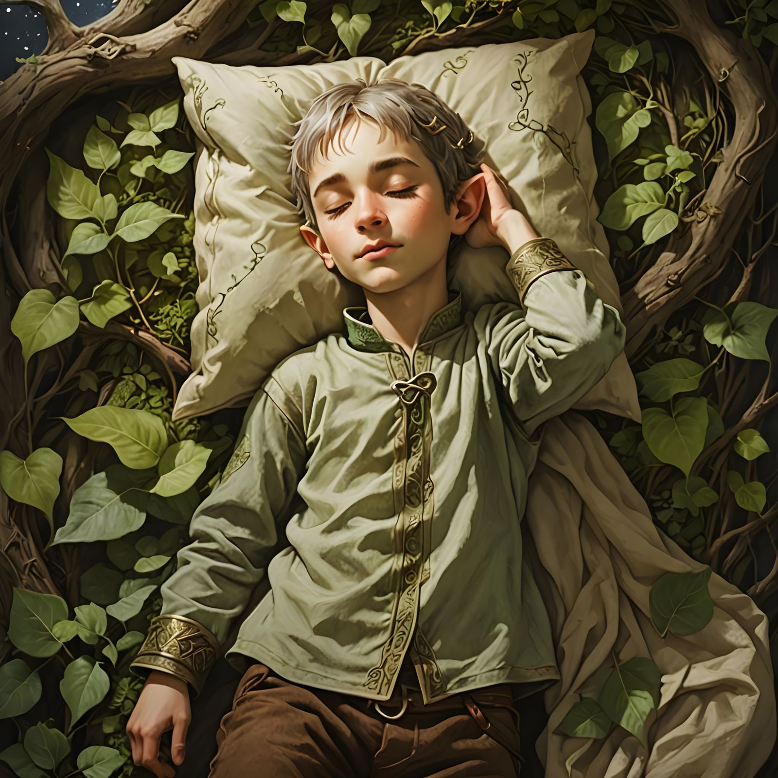 Sleeping Elvish Boy: A Moment of Peace