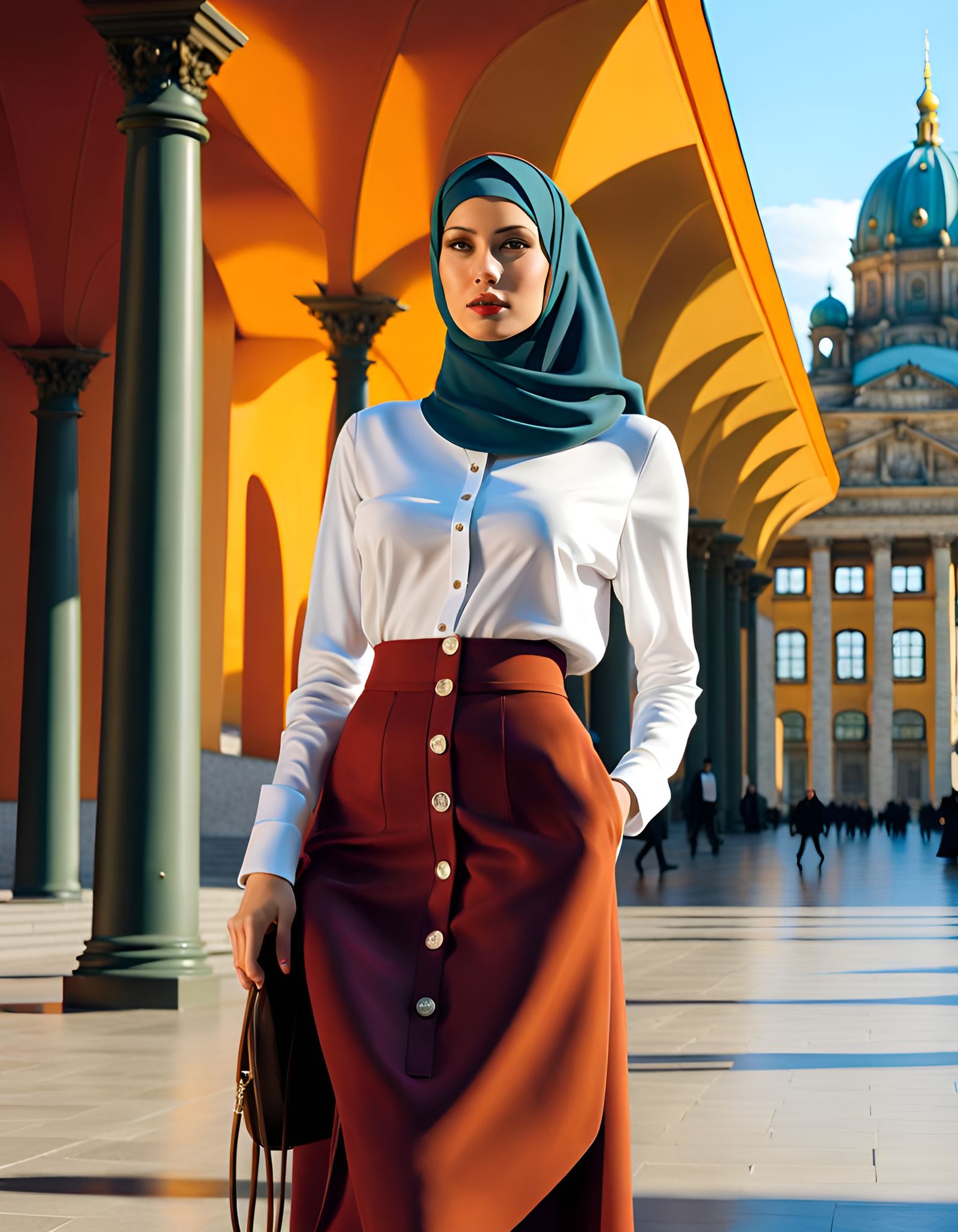 Modestly Dressed Woman in Berlin, Classical Portraiture