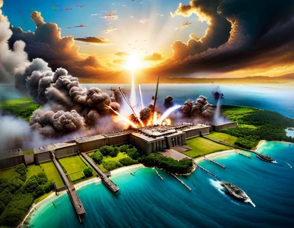 Pearl Harbor under attract during WW2