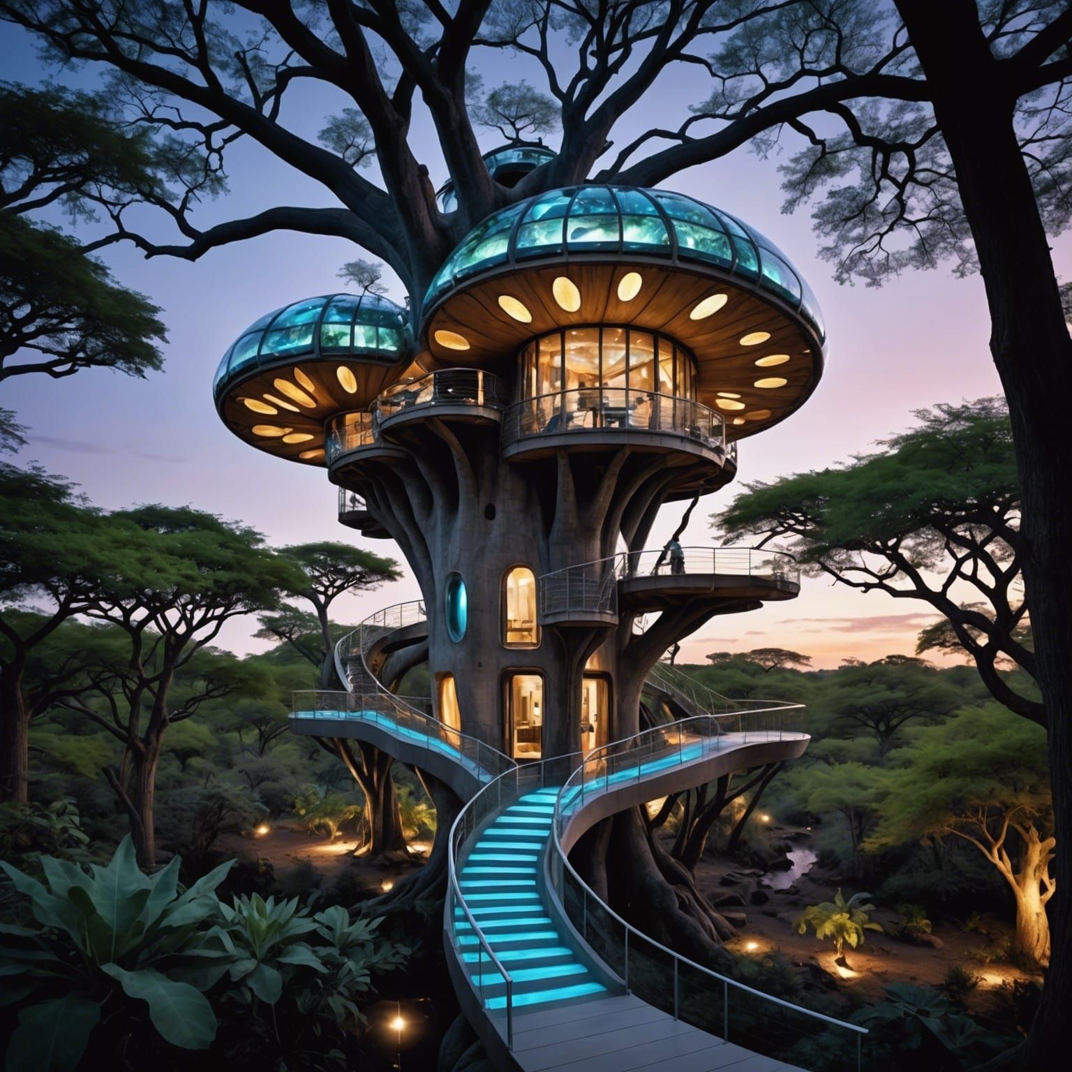 futurist treehouse