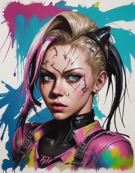 Cammy White in Graffiti Street Art Style