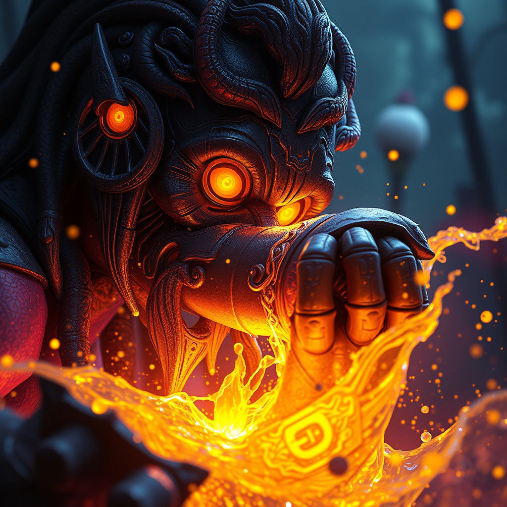 Cucumber in Dark Fantasy Style, Detailed 8K Art