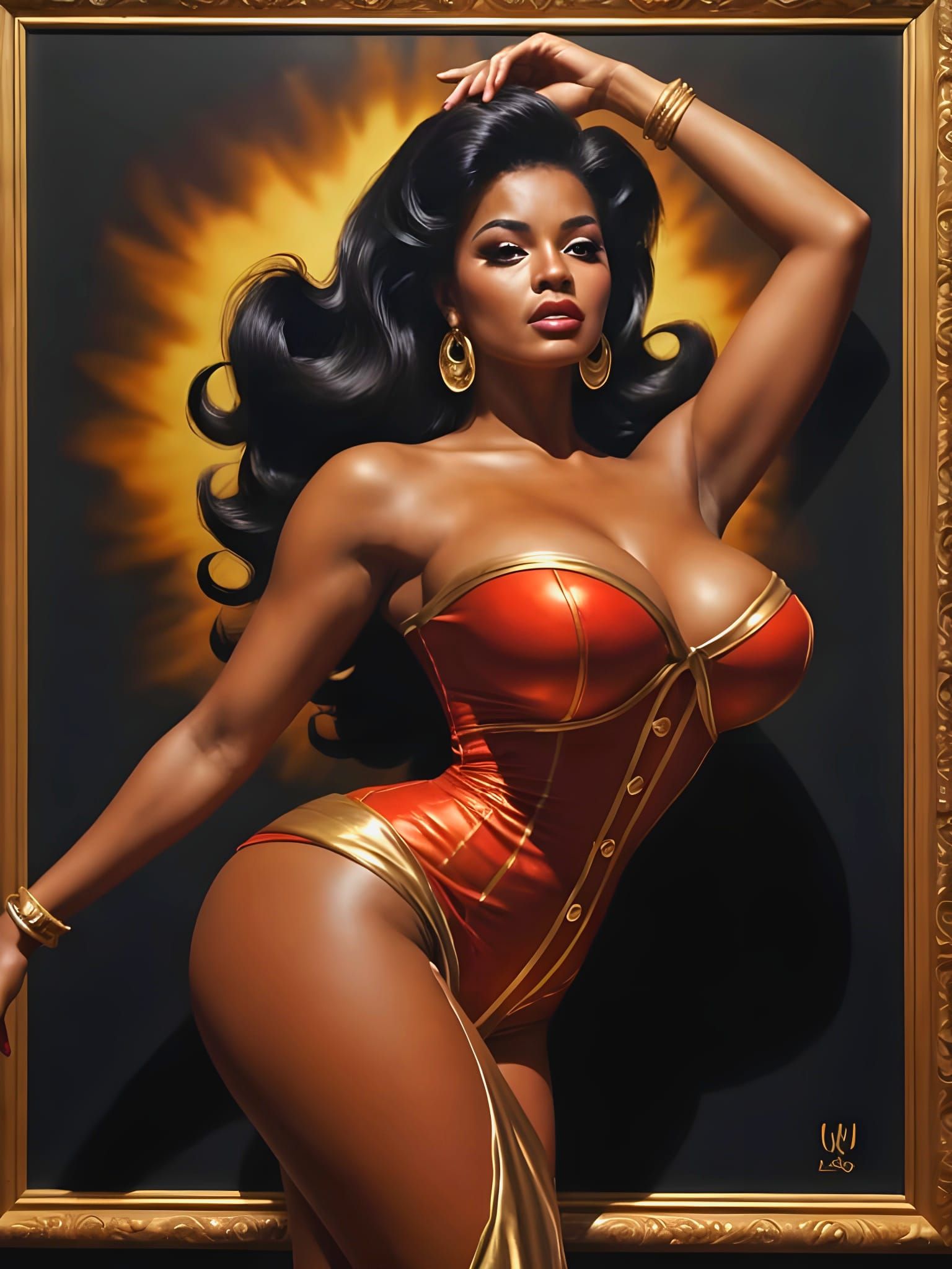 Gil Elvgren Inspired 1960s Pin-Up Art