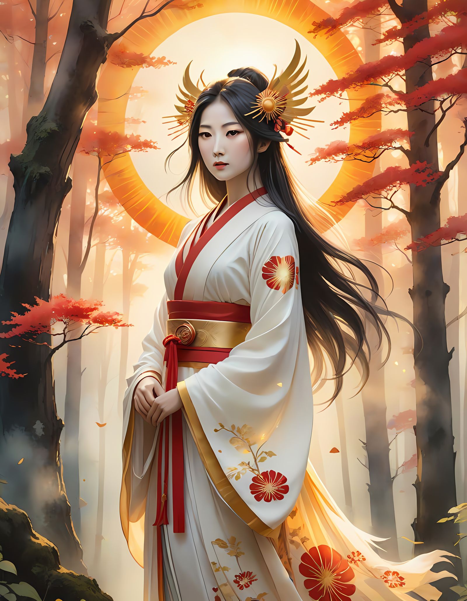 Serene Goddess of the Golden Sun