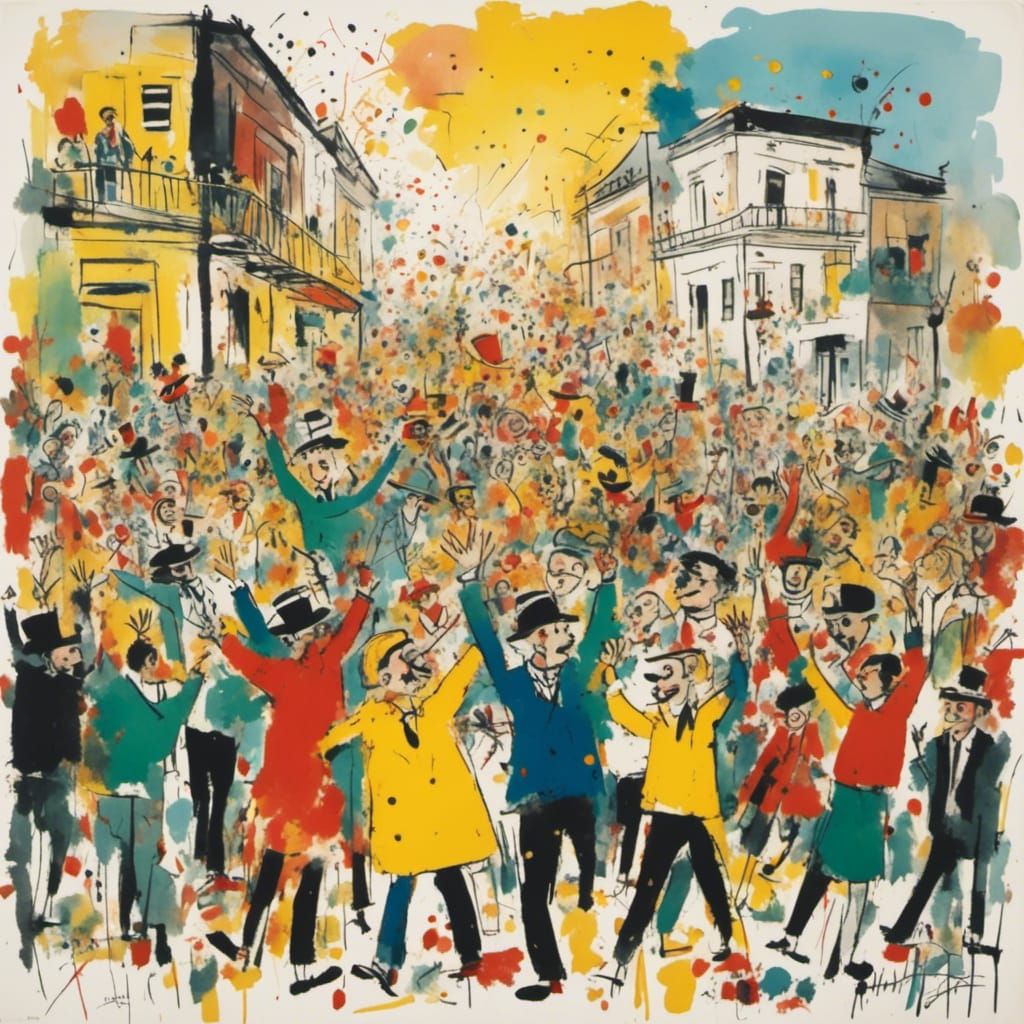 Mardi Gras: New Orleans Carnival in Watercolor