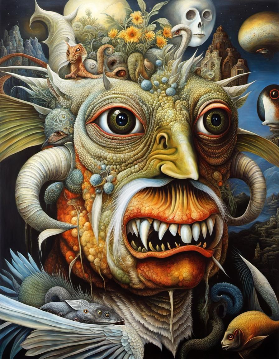 Surreal Museum Taxidermy Art in Tonalism Style