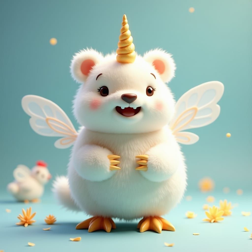 White Bear Chimera with Chicken Feet and Bee Wings