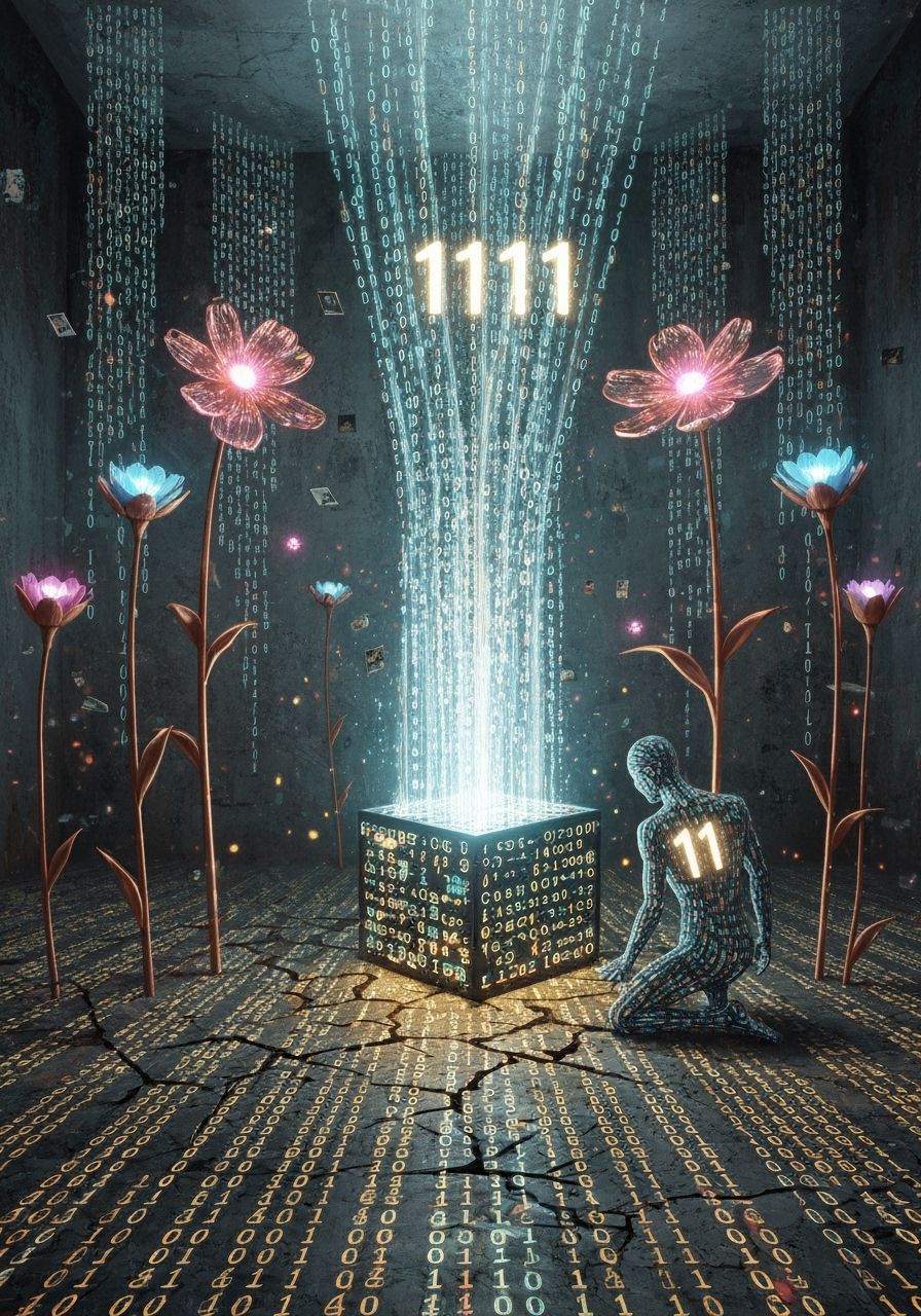 Surreal Code Sanctuary With Glowing MazBox