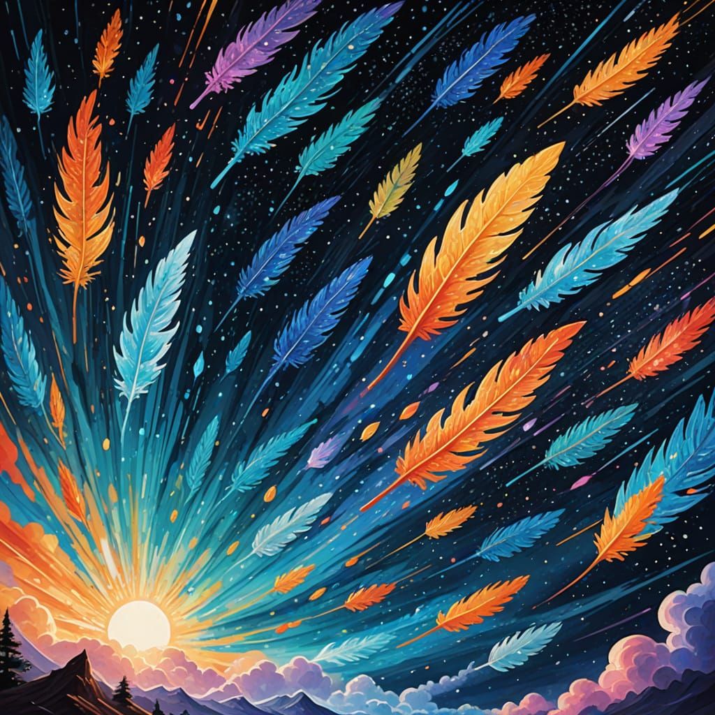 Vibrant Colors Palette with Cosmic Scenes