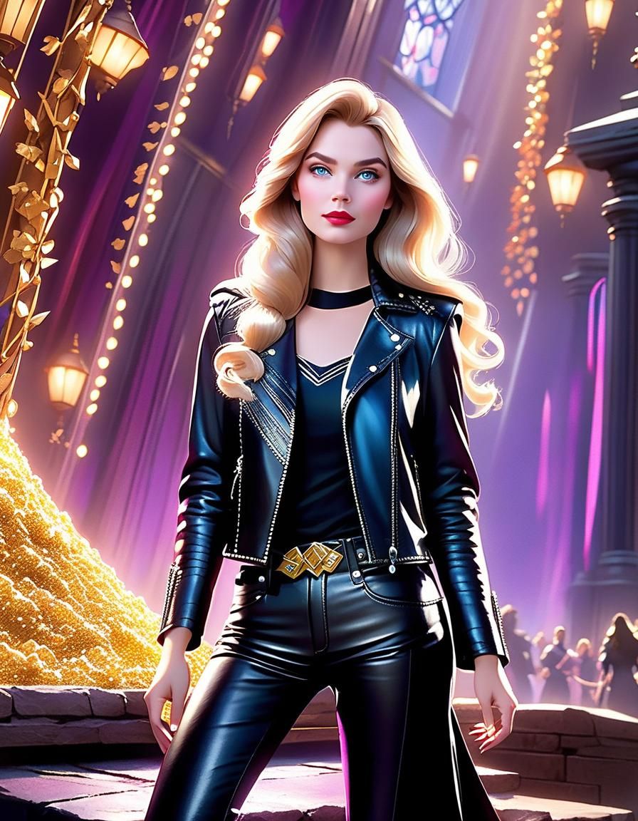 Aurora as Hard Rock Girl in Leather