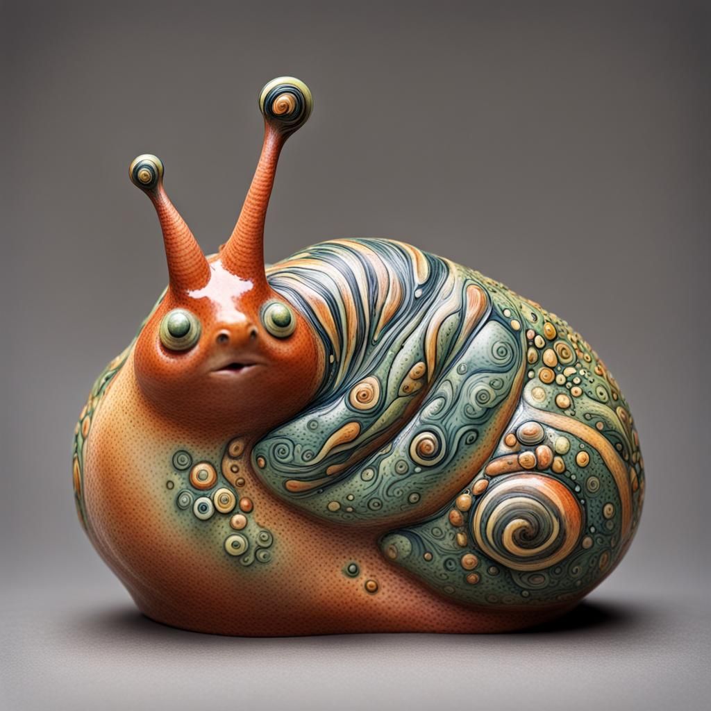 Ceramic Slug Pencil Holder