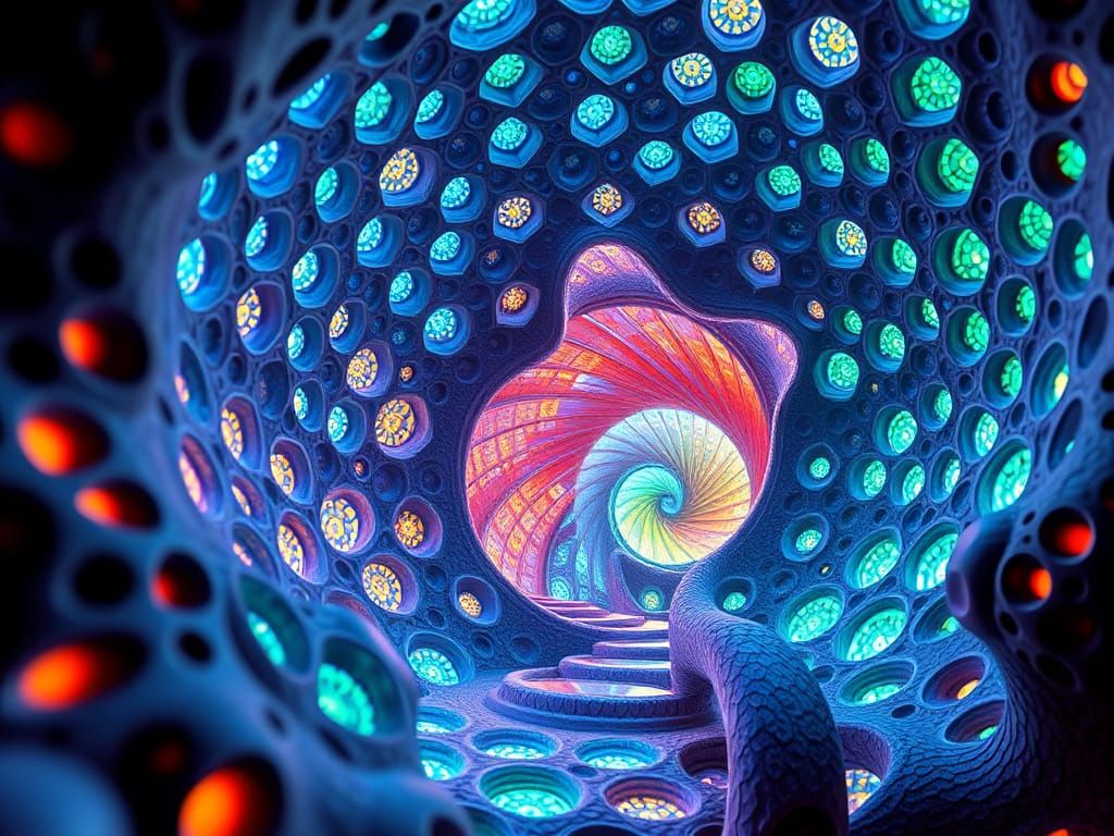 Bioarchitecture in Futuristic, Moody Lighting