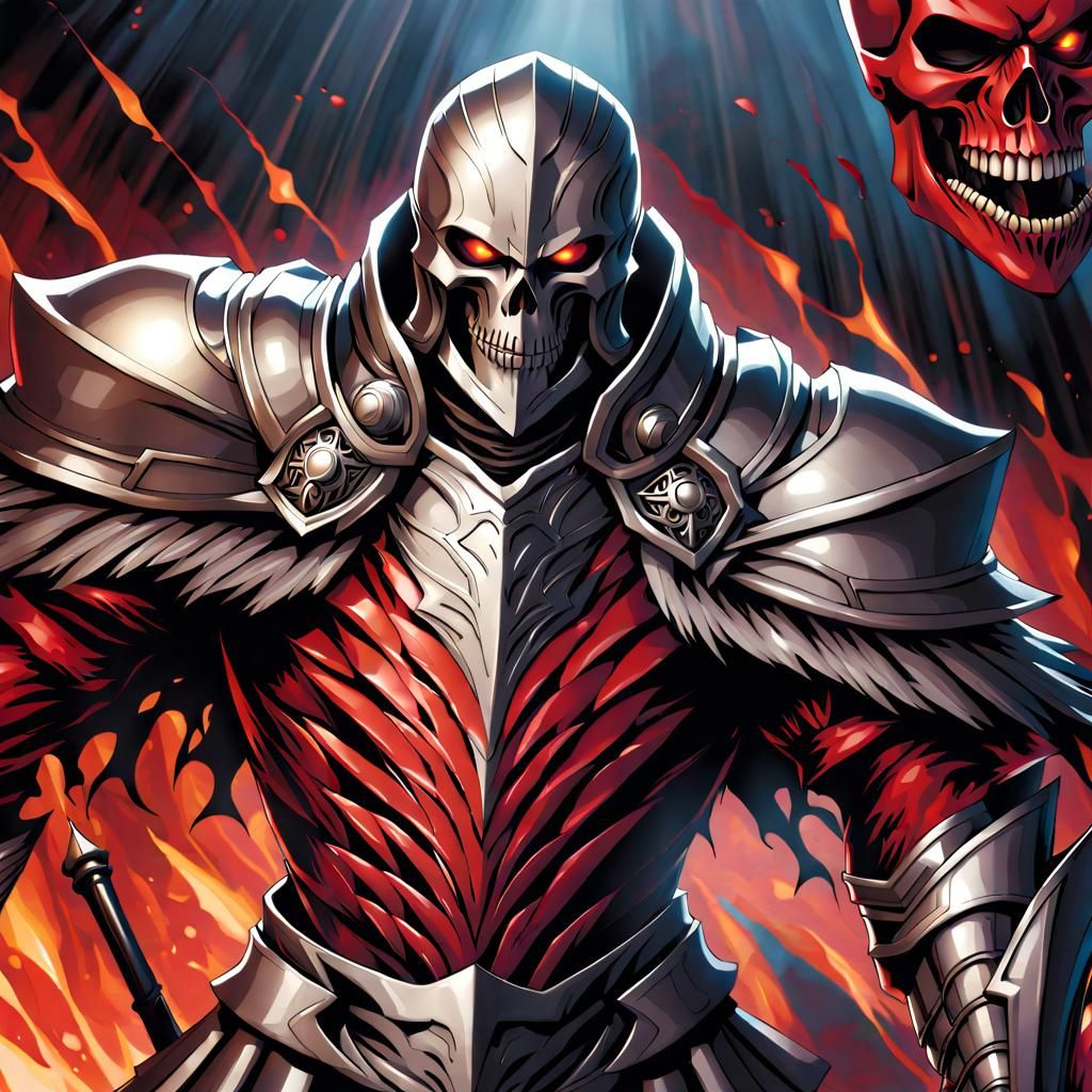 Dark Knight in Berserk Manga Style