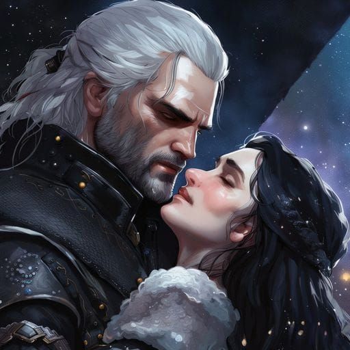 Geralt and Yennefer AI Image