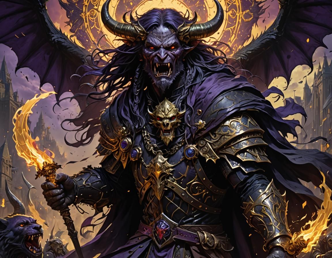 Lord of Darkness Roaring: Dark Fantasy Concept Art