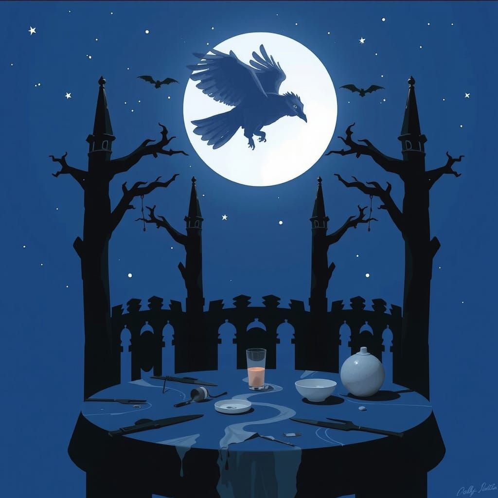 Vibrant Triadic Masterpiece in Dark Mode