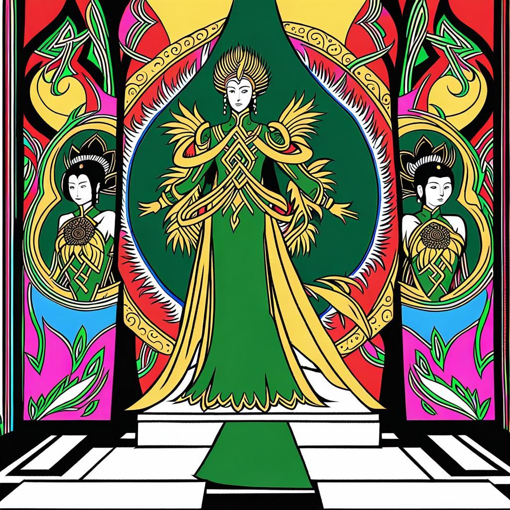 Tang Dynasty Imperial Couple in Fractal Dystopia