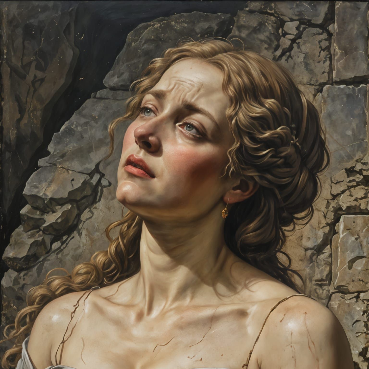 Renaissance Woman Overcome with Grief