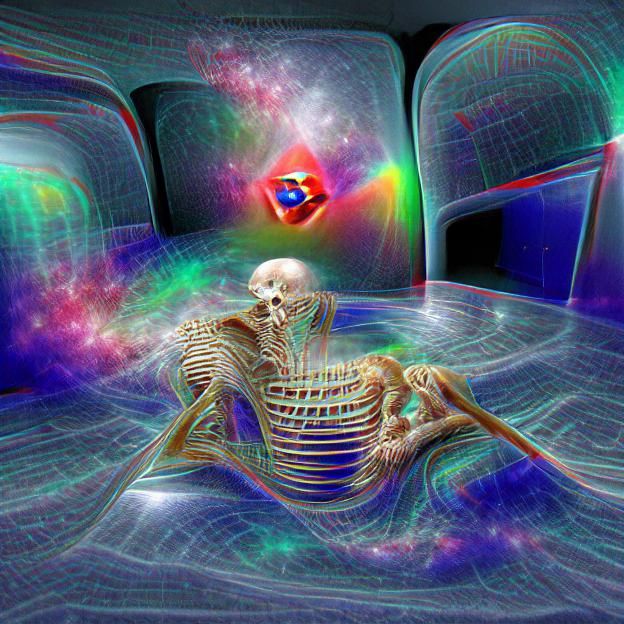 Abstract 4D Spacetime Afterlife Visualisation