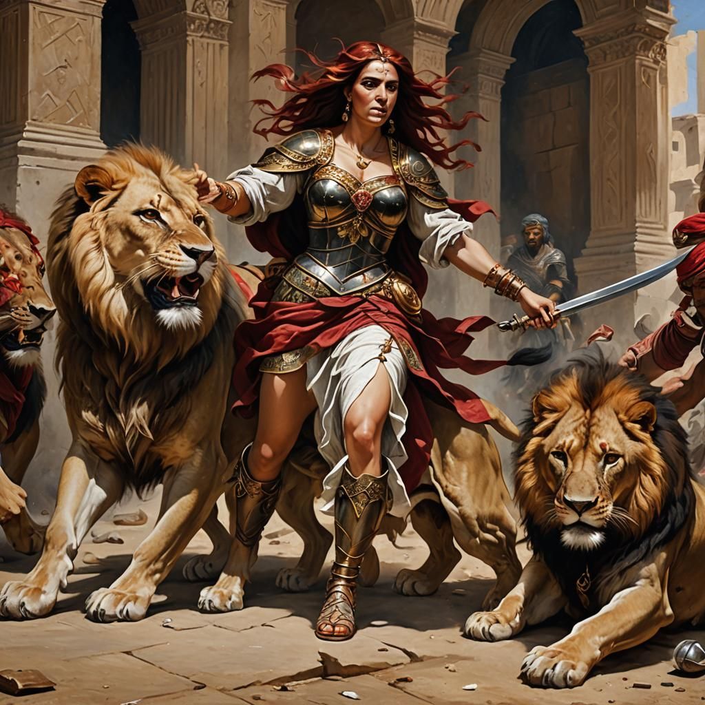 Alma and the Lion: Dynamic Digital Art