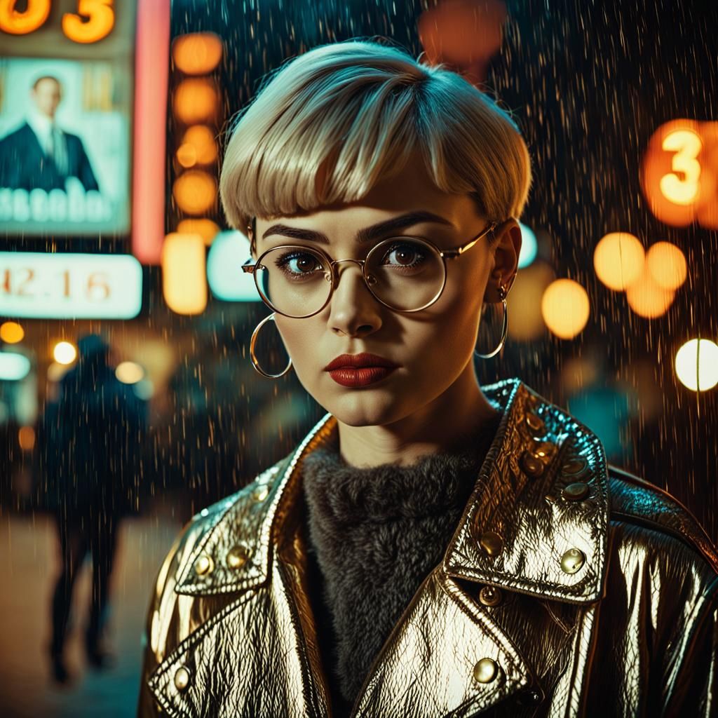 Dramatic Portrait of a Russian Woman in Film Style