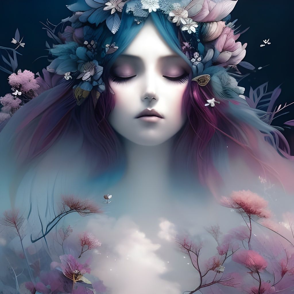 Surreal Fairy Girl in Neo-Victorian Editorial Art