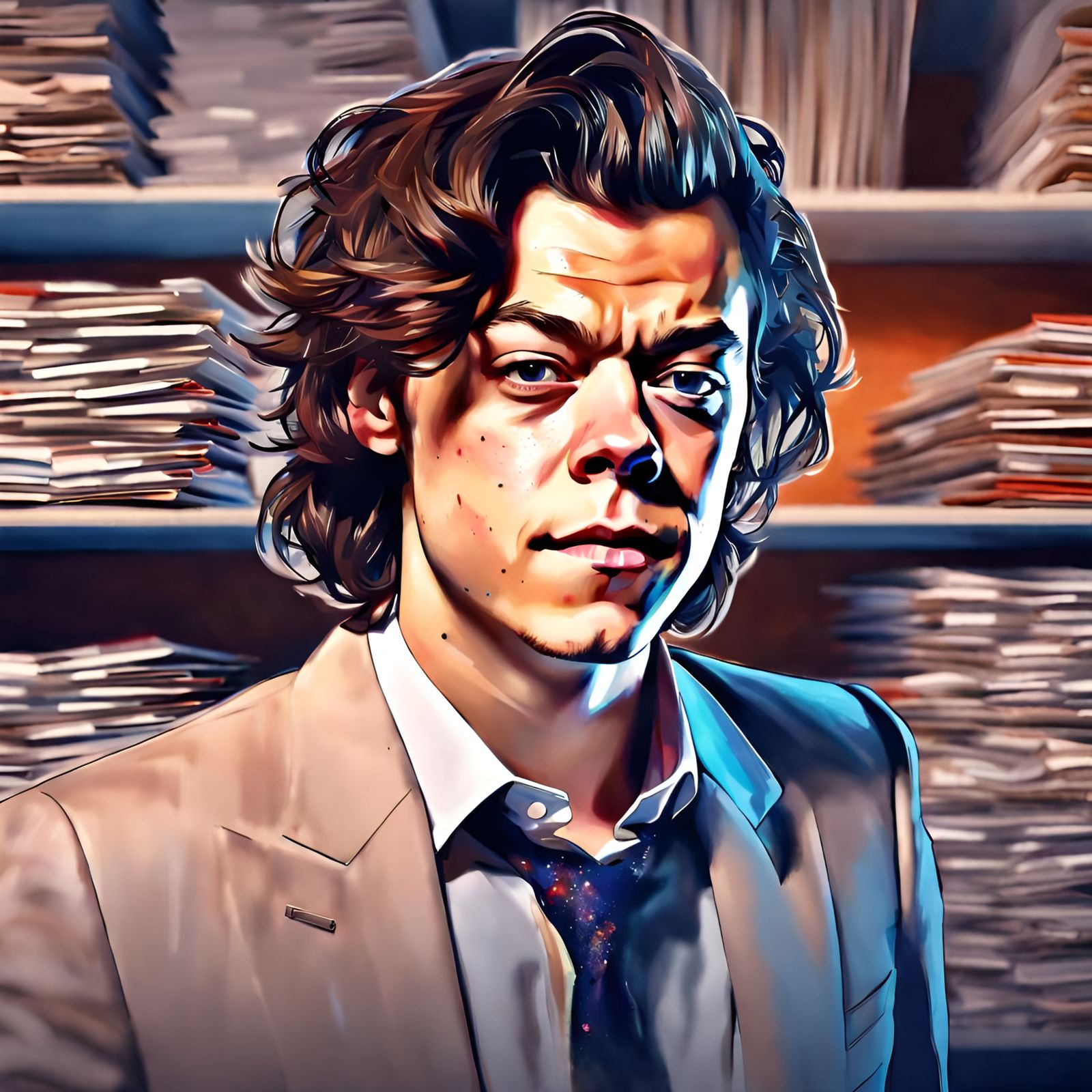 Detailed Portrait in Dynamic Lighting