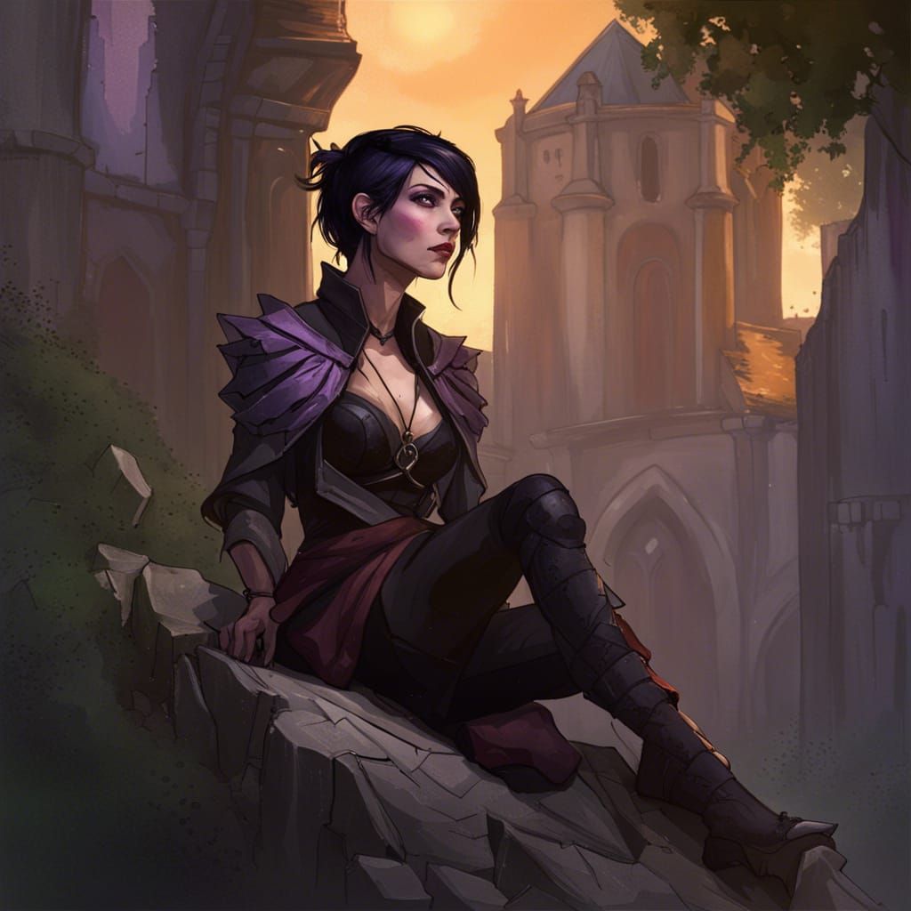 Morrigan Portrait in Sunset Light