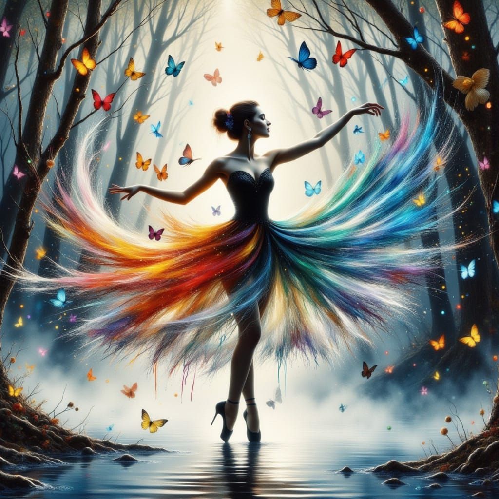 A graceful ballerina dances 6