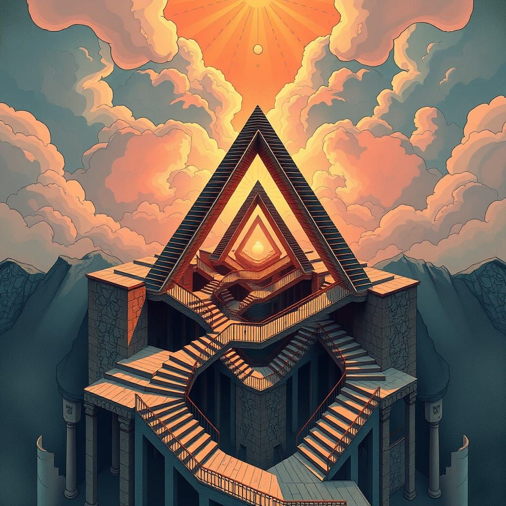Escher-Inspired Penrose Triangle