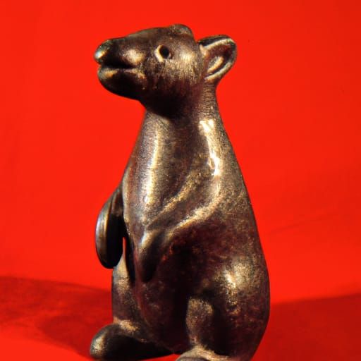Bronze Statue of a Realistic Hyrax