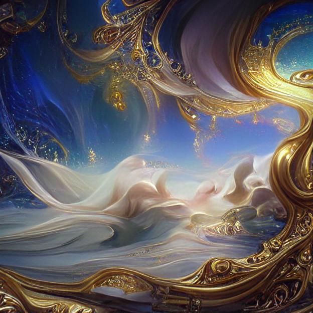 Magical World: Hyperrealistic Rococo Fantasy Art
