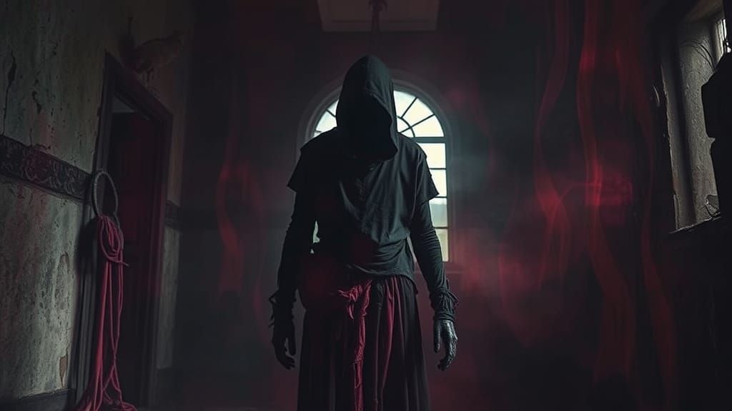 Eerie Haunted Scene in Dark Gothic Style