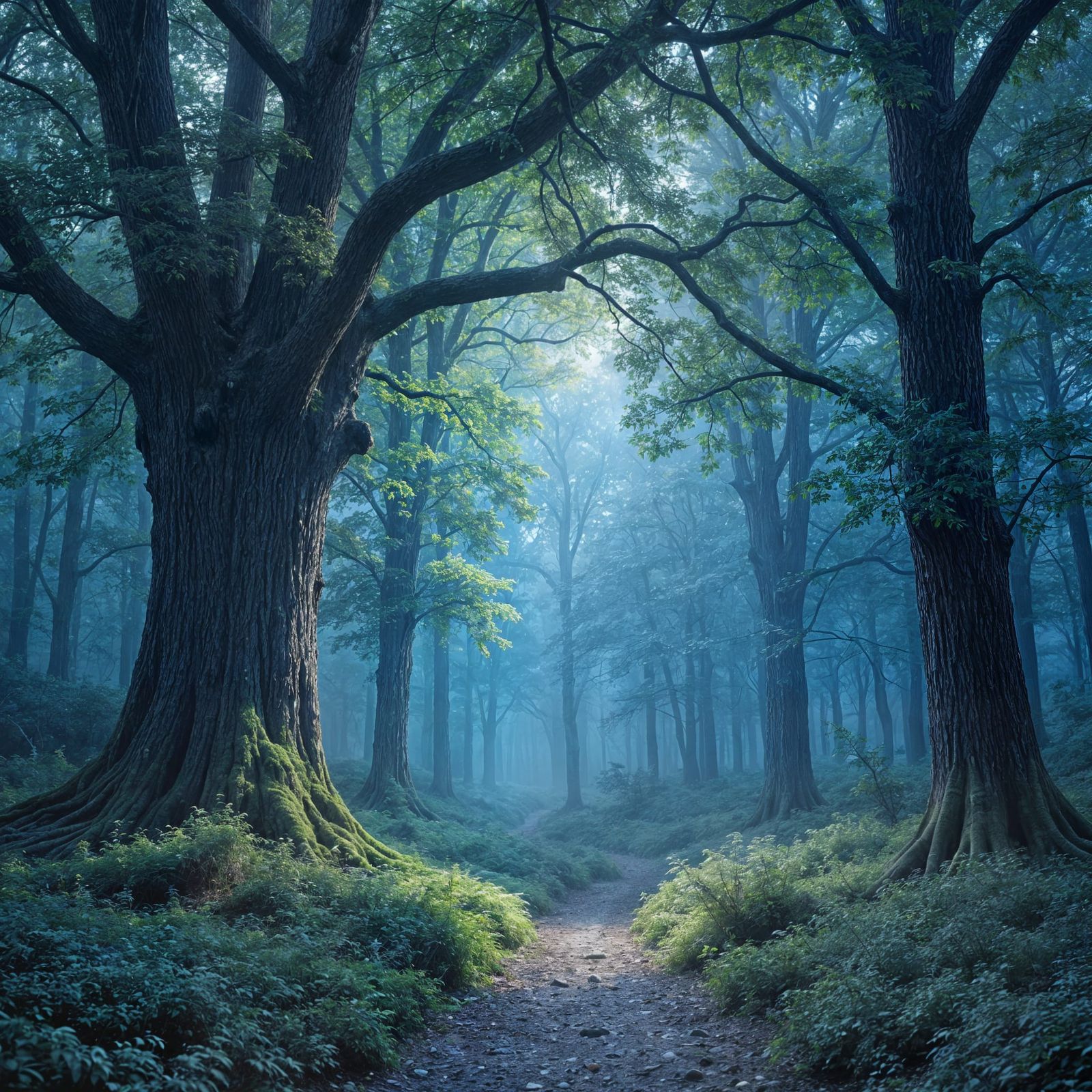 Enchanted Forest of Élthären in Digital Art Style