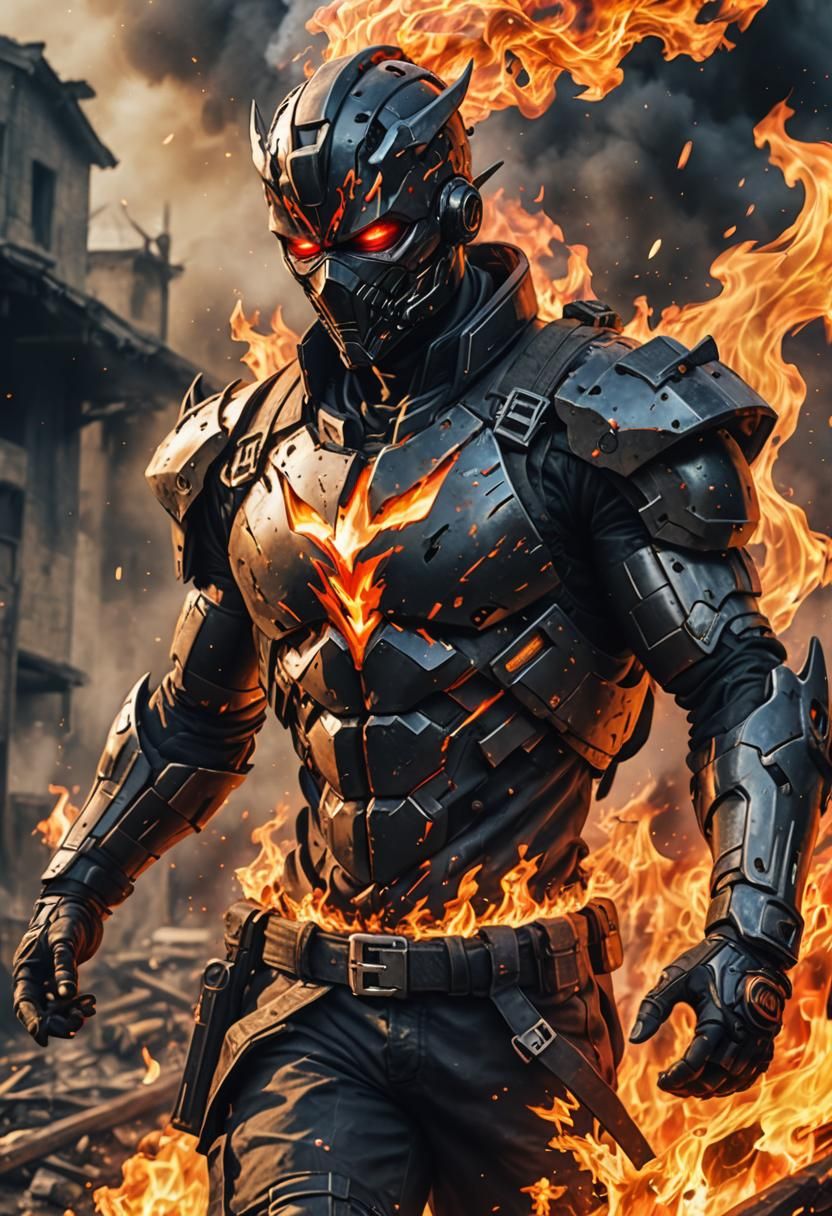 Stylized Flames Generated from Simple Prompt