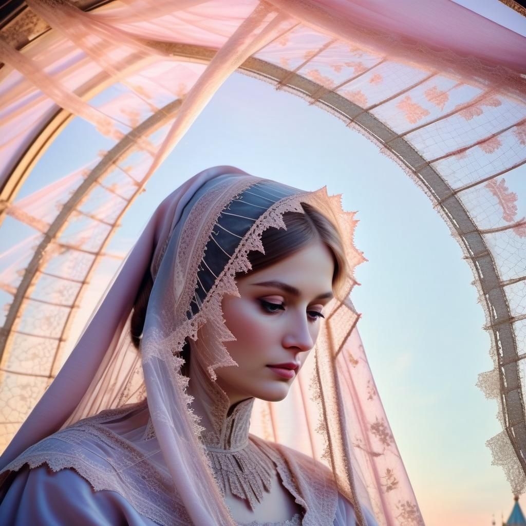 Romantic Portrait of Young Tsarina in Pastel Colors