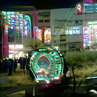 Neon Pachinko in Neo-Kuriyama: Cyberpunk Style