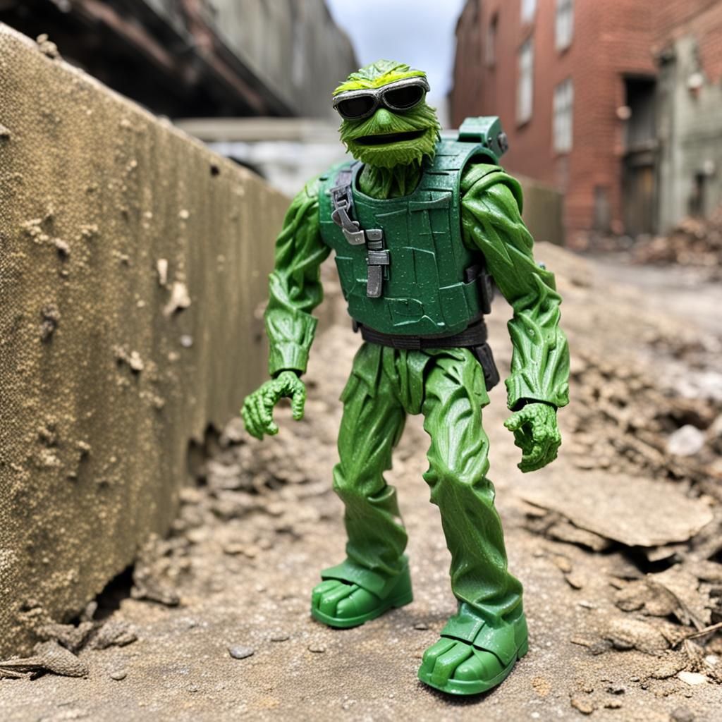 Oscar the Grouch as G.I. Joe Action Figure