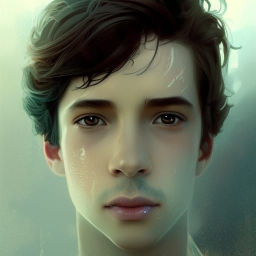 Prince and Princess Portrait in Art Nouveau Style