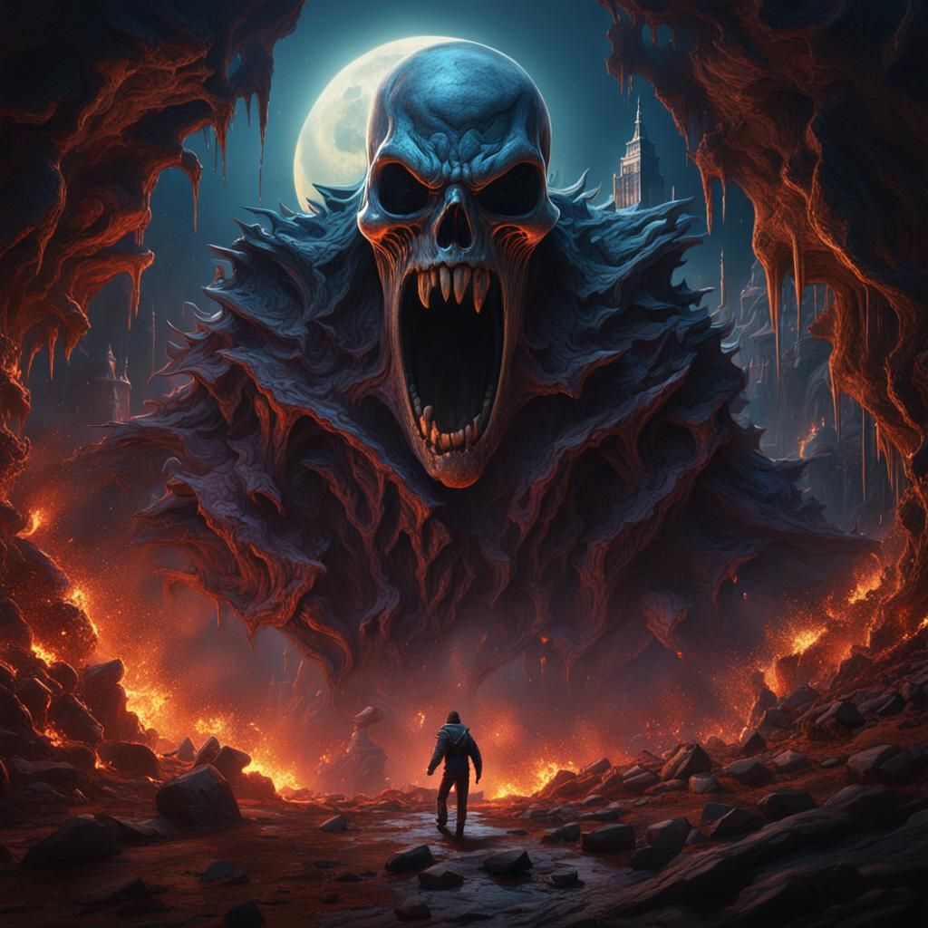 Detailed Matte Painting of a Scream