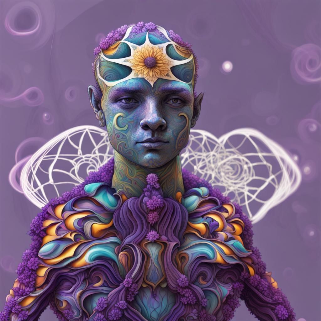 Quantum Zentangle with Refracting Sugilite in 5D