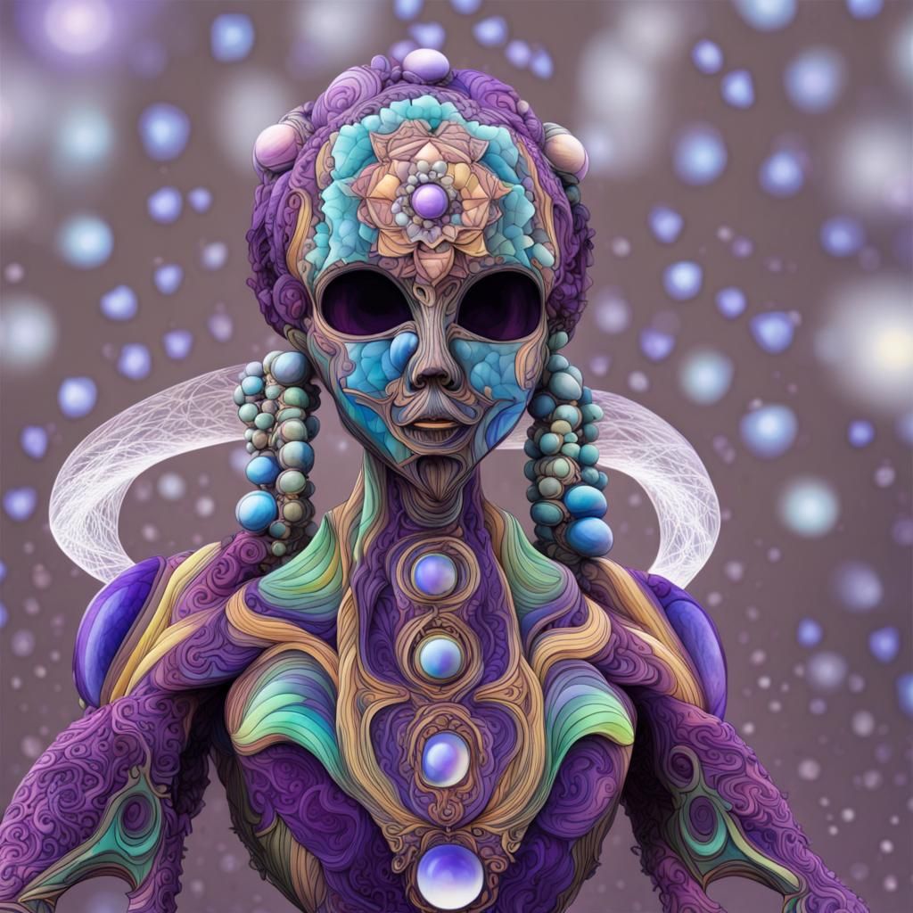 Harmonic Fractal Universe with Refracting Light