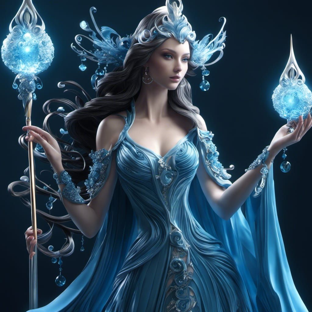 Cerulean Water Mystic Enchantress in 8K