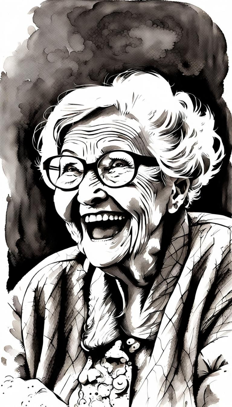 Joyful Moments of a Laughing Granny