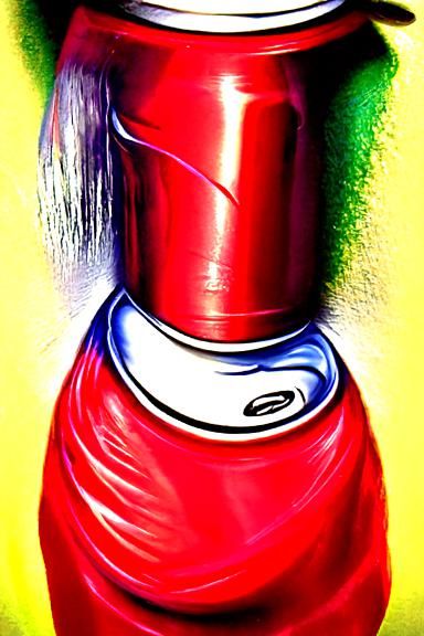 Soda Can in Airbrush Pop Art Style