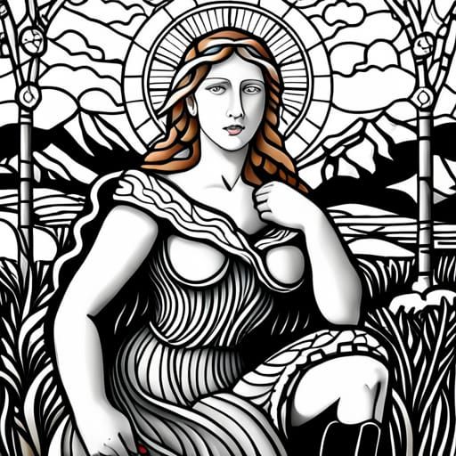 Artio: Swiss Bear Goddess in Stained Glass