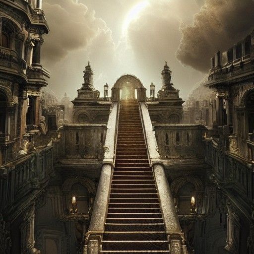 Epic Stairway to Heaven Digital Painting