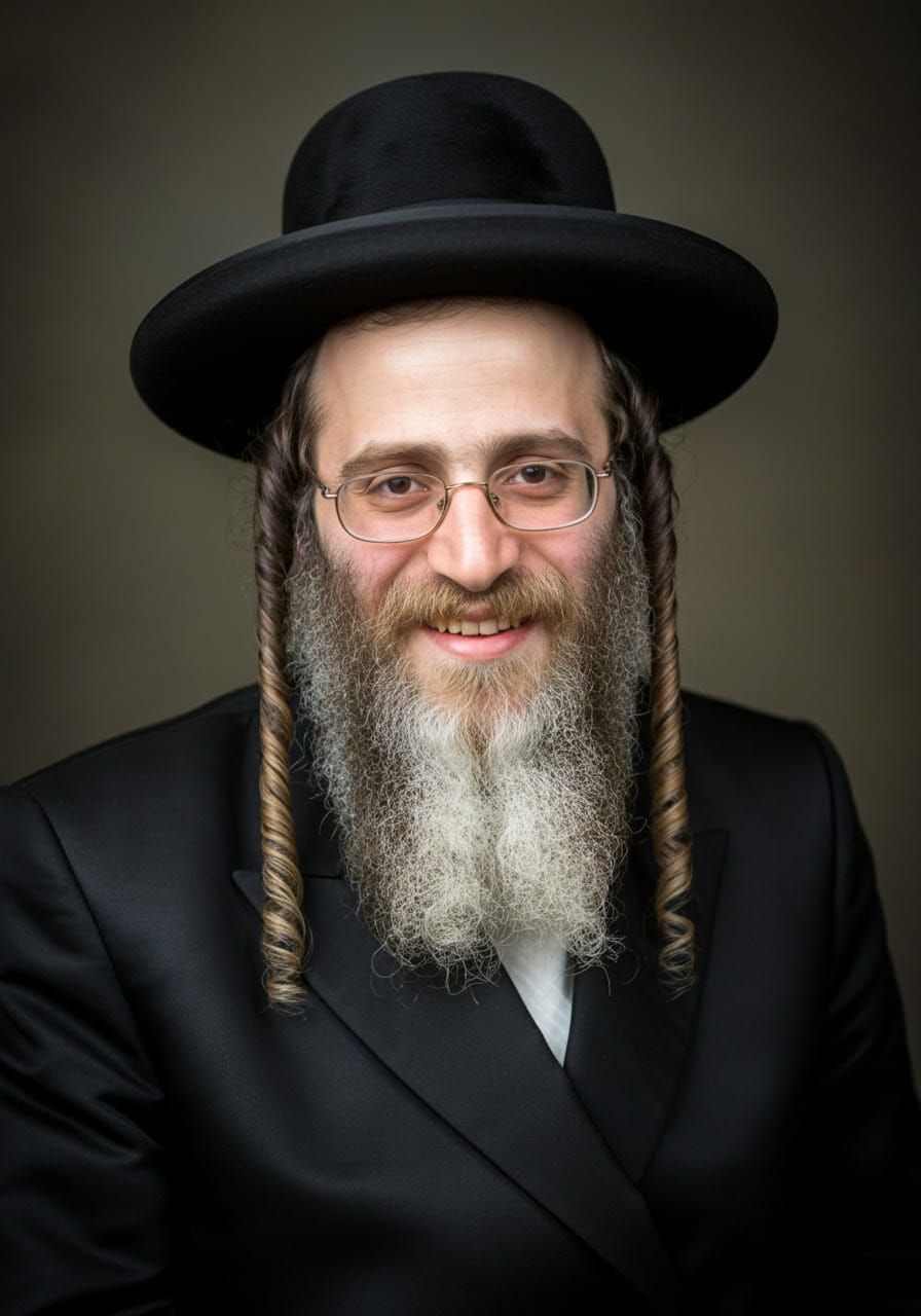 Smiling Hasidic Man Portrait